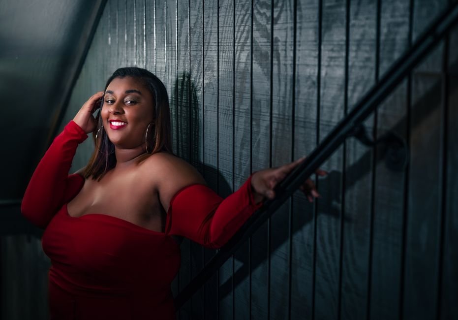 Color and fabric swatches for plus size prom dresses including emerald satin and burgundy tulle