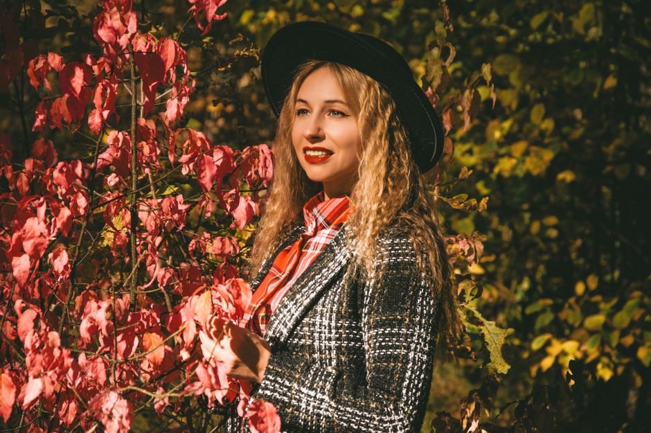 Style plaid coat fall outfit