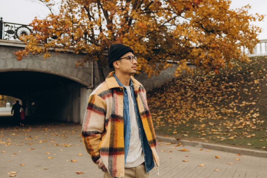 style plaid coat outfit fall