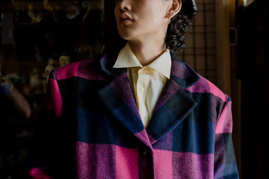 Plaid coat fall outfit