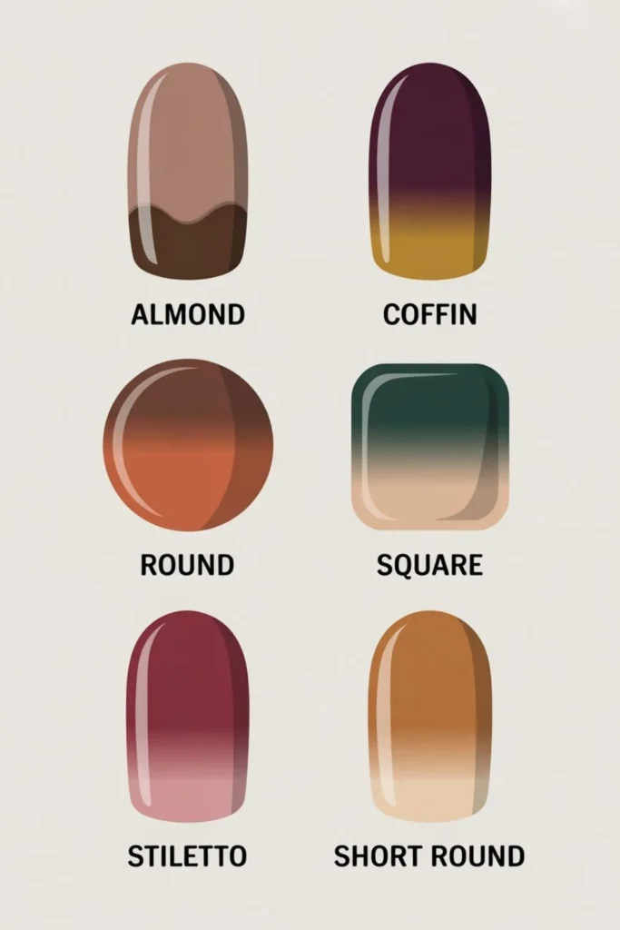 Ombre Nails Autumn Colors