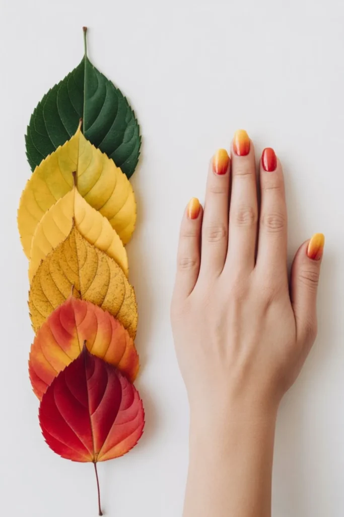 Ombre Nails Autumn Colors
