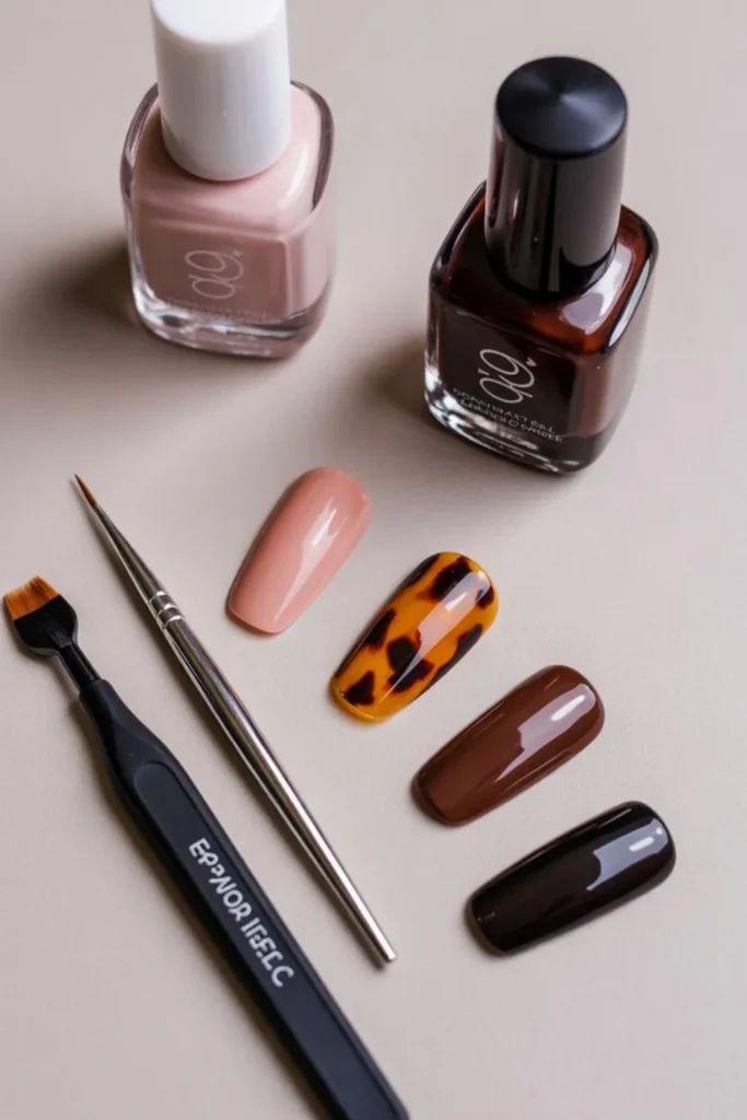 90+ Tortoise Shell Accent Nails Designs: Your Ultimate 2025 Style Guide 4 Tortoise Shell Accent Nails