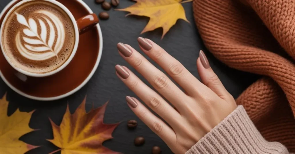 Mocha Nude Nails Fall