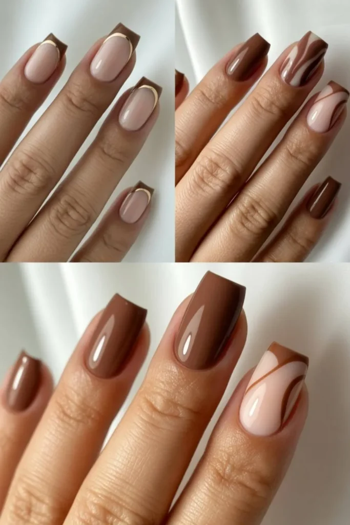 Mocha Nude Nails Fall
