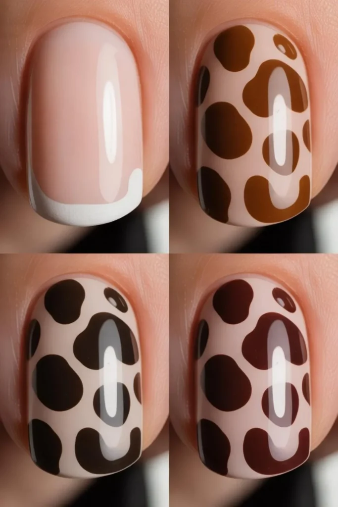 Leopard Print Accent Nails