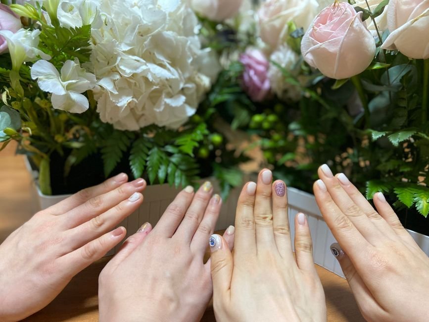 Pink Ghost Nails