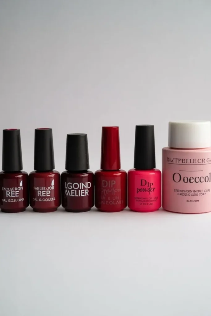 Dark Red Winter Nails