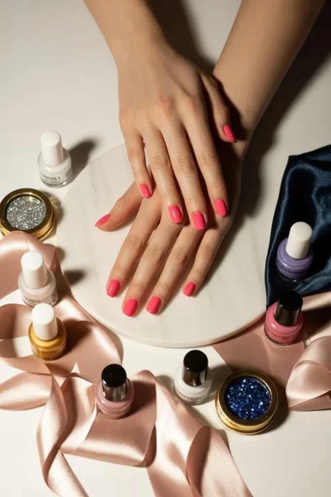 Pink Winter Nails