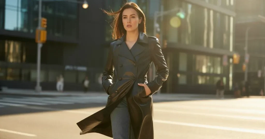 Leather Trench Coat Outfit