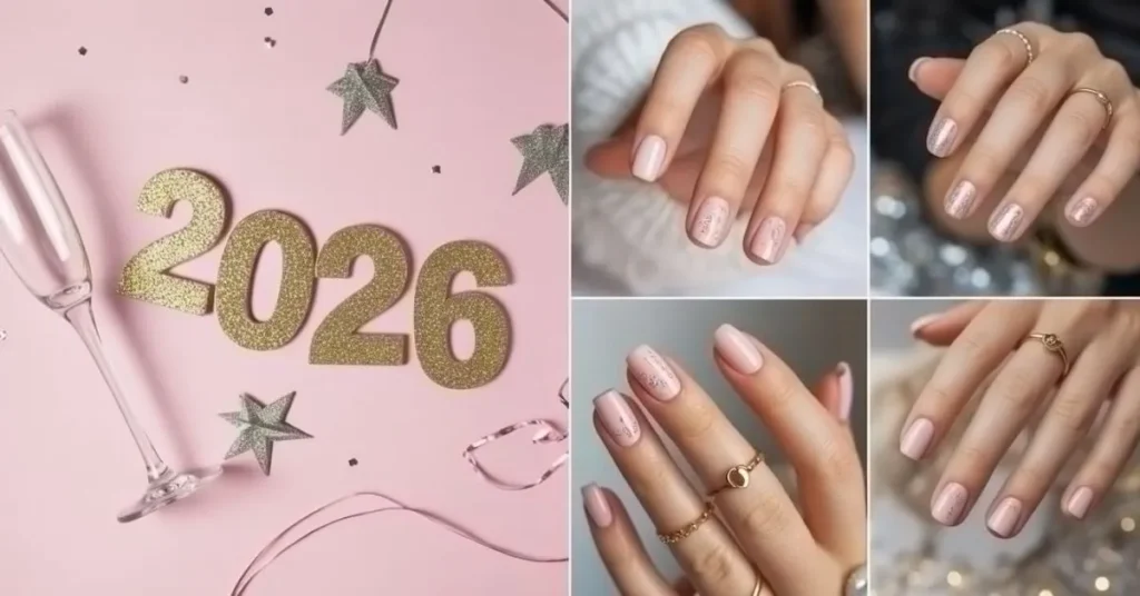 New Years Nails Short