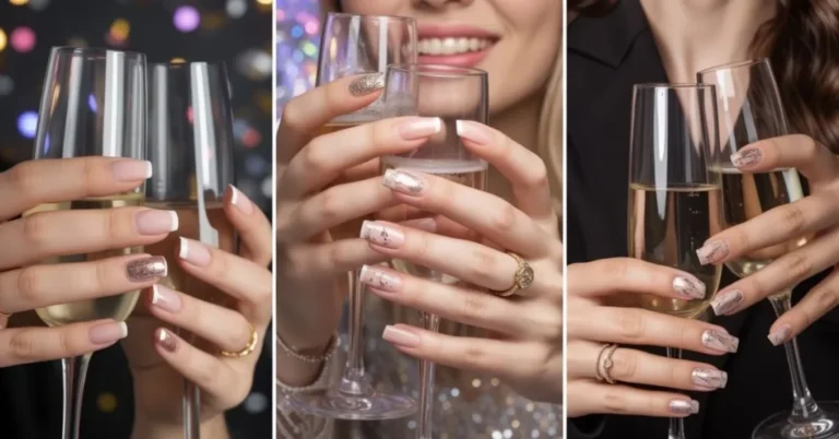 New Years Nails Square