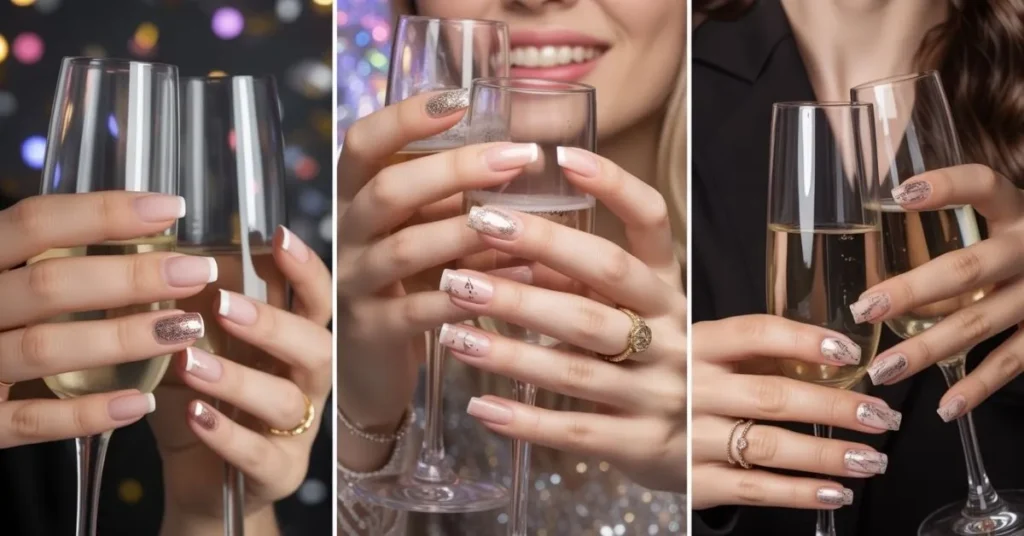 New Years Nails Square