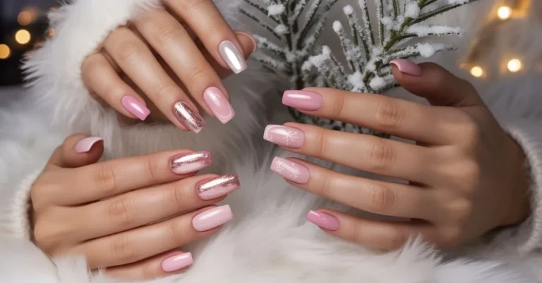 Pink Winter Nails