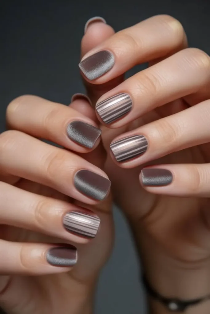 New Year Short Nails