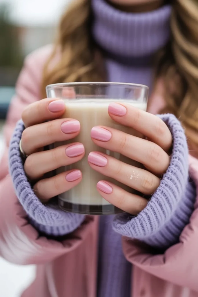 Pink Winter Nails