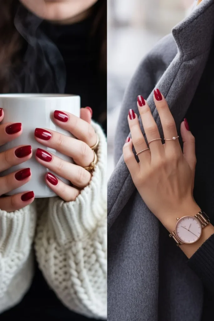 Red Winter Nails: 2025 Guide to Stunning Burgundy & Cherry Manicures 2 Red Winter Nails